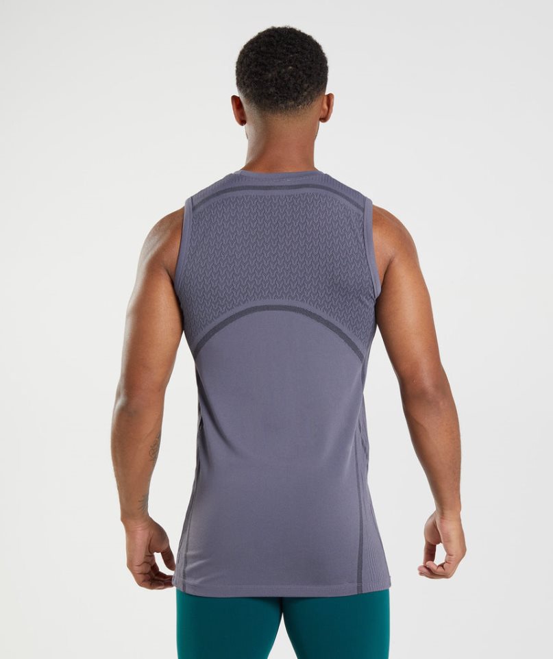 Men's Gymshark 315 Seamless Tanks Purple | CA 0AN375